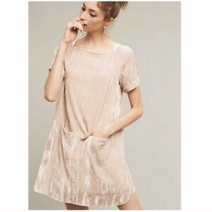 Anthropologie | velvet shift dress
